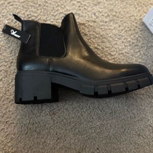 Brand new Black Chunky Heel Ankle Booties
